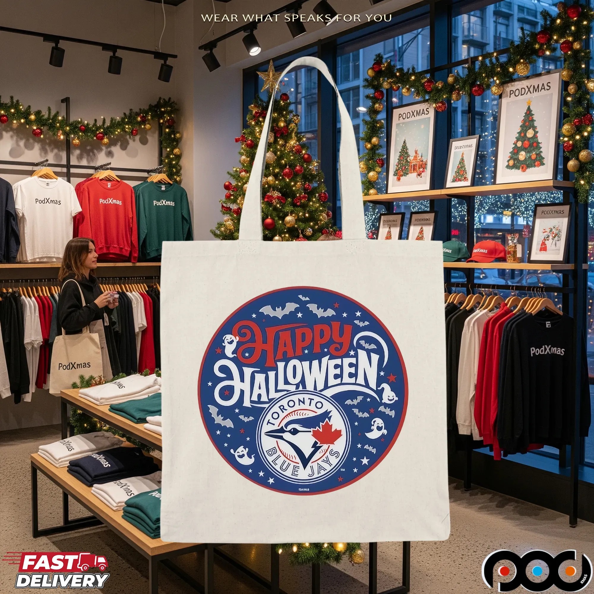 Toronto Blue Jays Baseball Happy Halloween Logo T Shirt