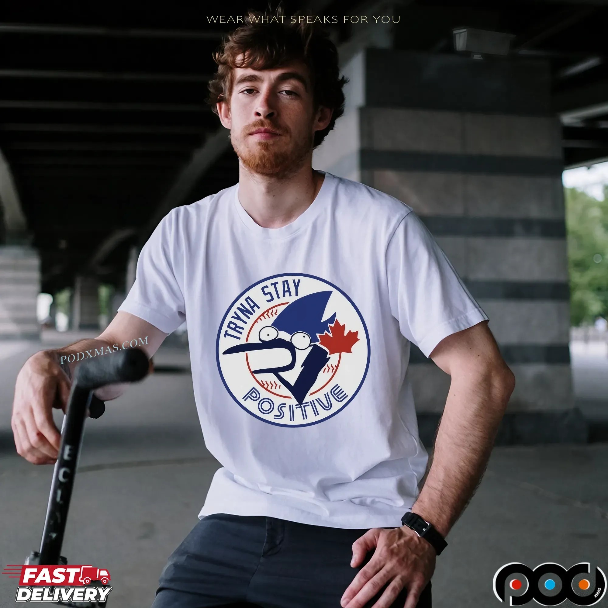 Toronto Blue Jays Tryna Stay Positive Parody T Shirt