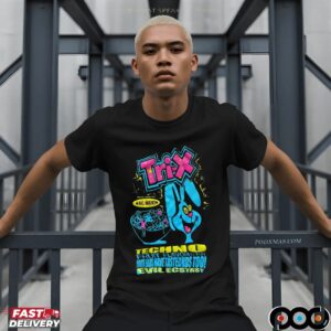 Trix Bunny Techno Fruit Flavored Fun Your Ears Have Tastebuds Too Evil Ecstasy T Shirt