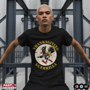 Turkey The Fat Electrician Thanksgiving Guerrilla T Shirt