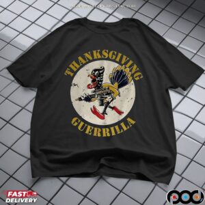 Turkey The Fat Electrician Thanksgiving Guerrilla T Shirt
