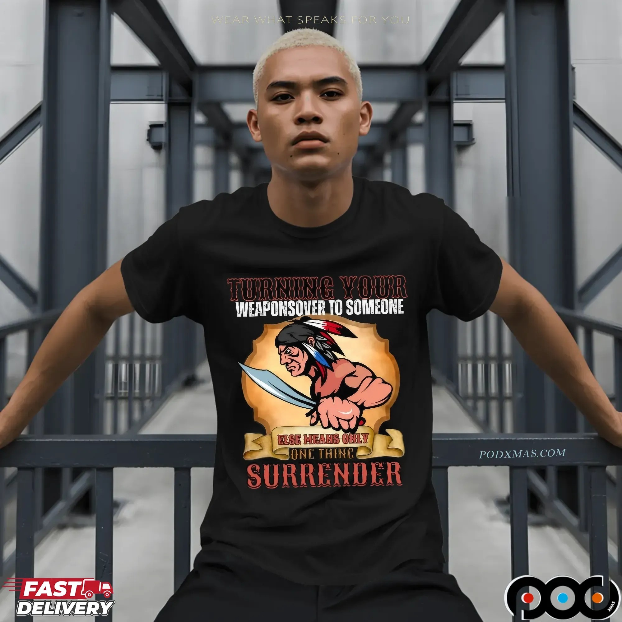 Turning Your Weaponsover To Someone Native American T Shirt