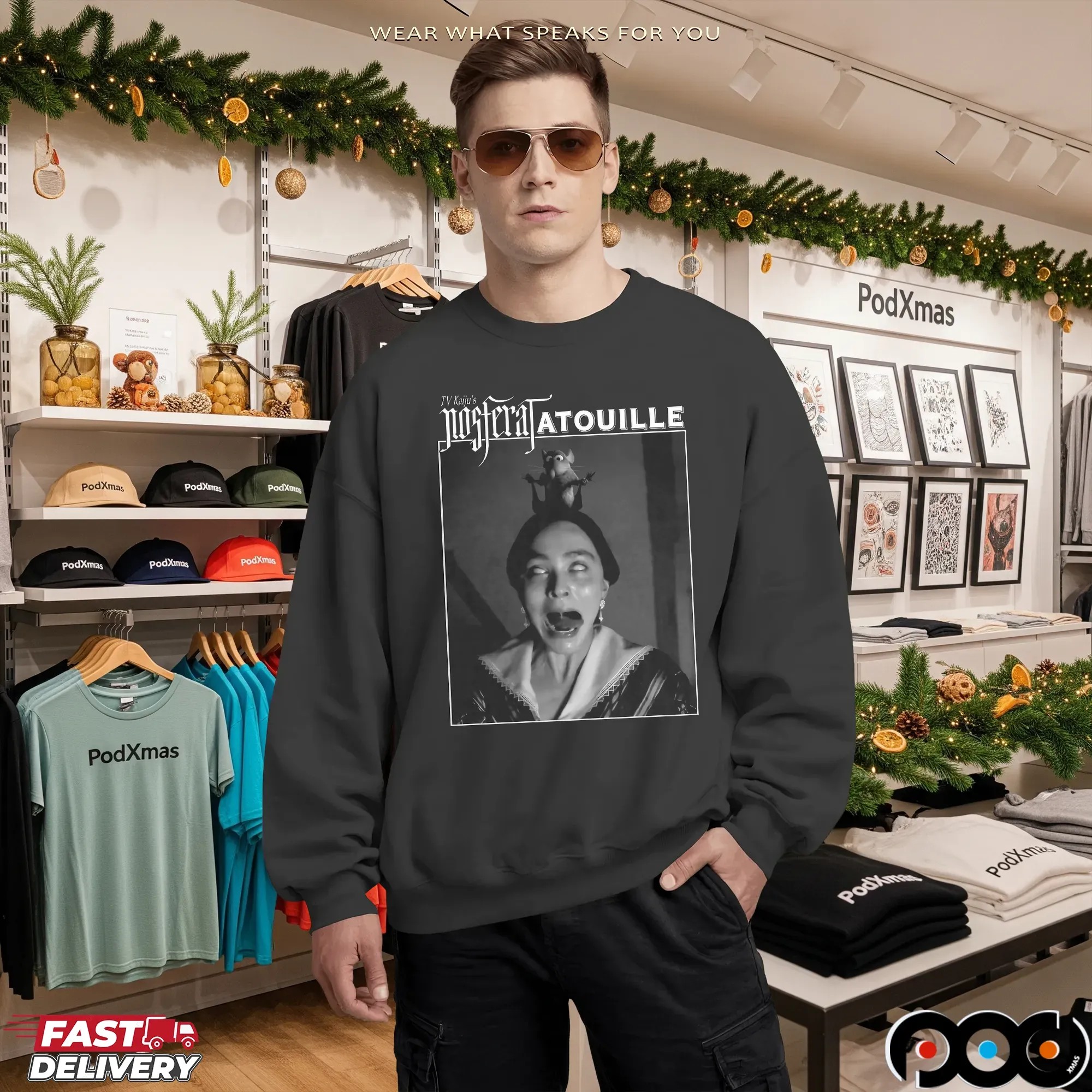 Tv Kaiju's Nosferatatouille 1922 Nosferatu And 2007 Ratatouille Film T Shirt