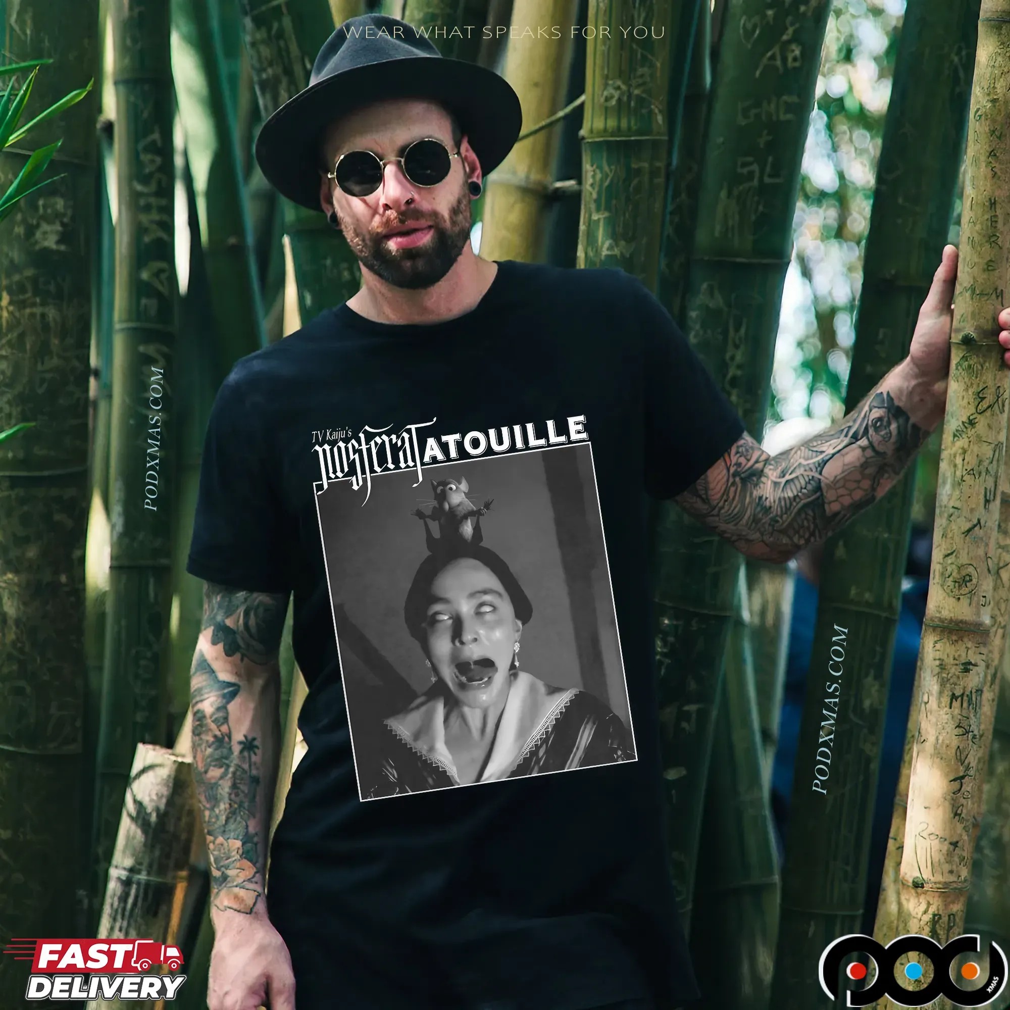 Tv Kaiju's Nosferatatouille 1922 Nosferatu And 2007 Ratatouille Film T Shirt