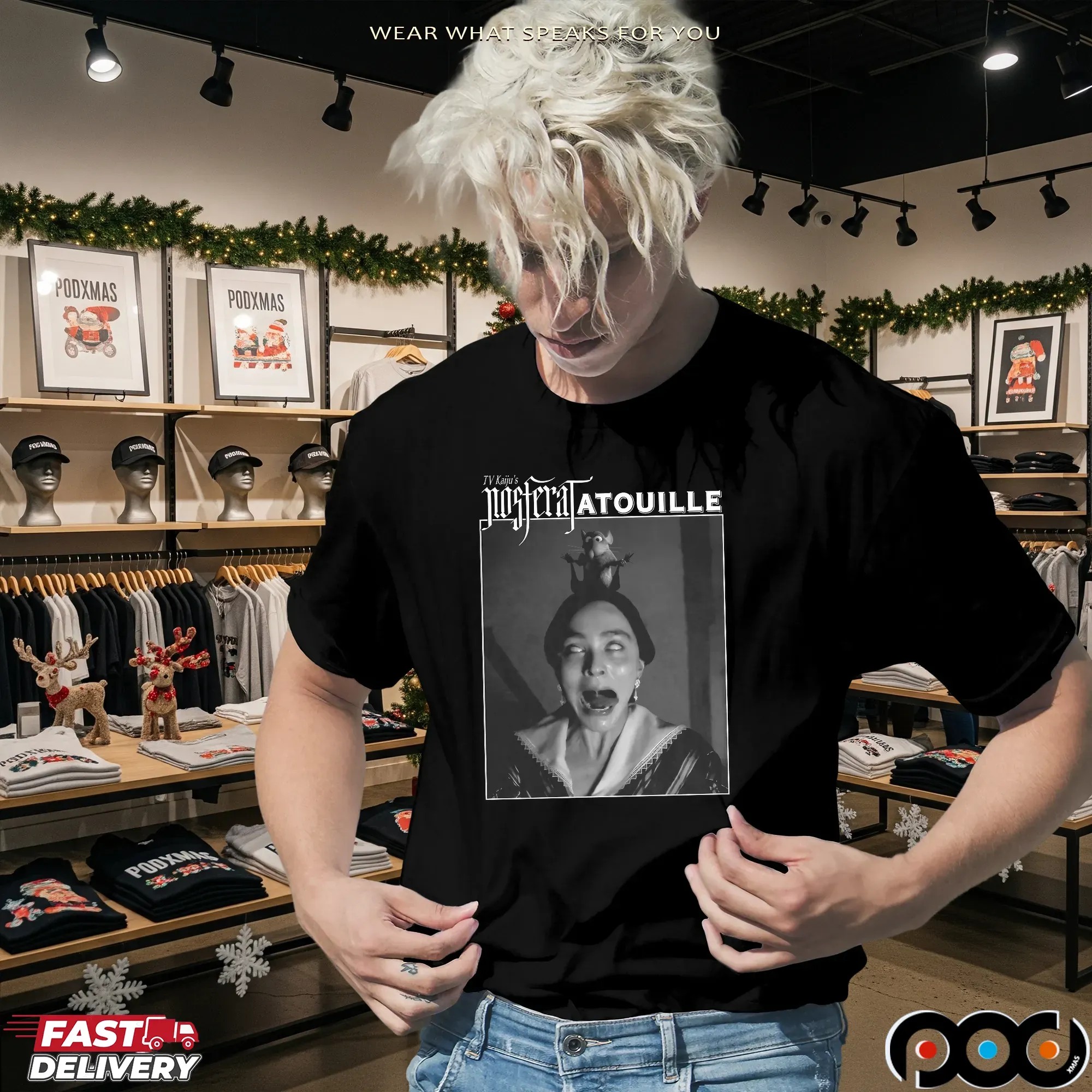 Tv Kaiju's Nosferatatouille 1922 Nosferatu And 2007 Ratatouille Film T Shirt