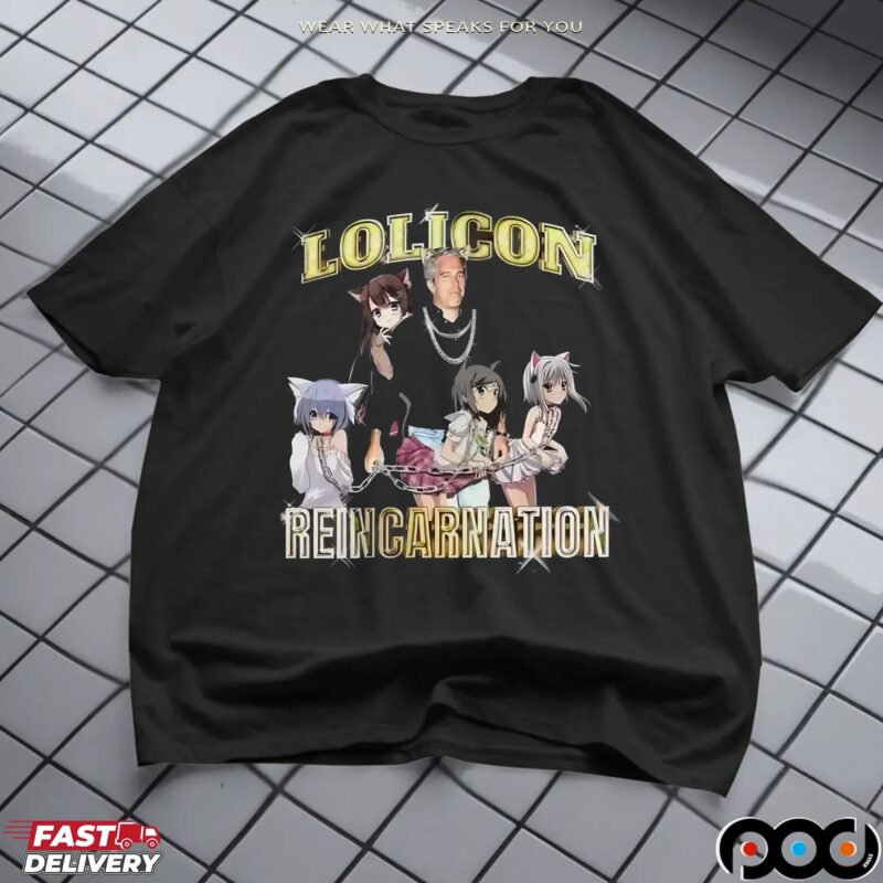 Epstein Isekai Lolicon Reincarnation Retro Bootleg Rap T Shirt