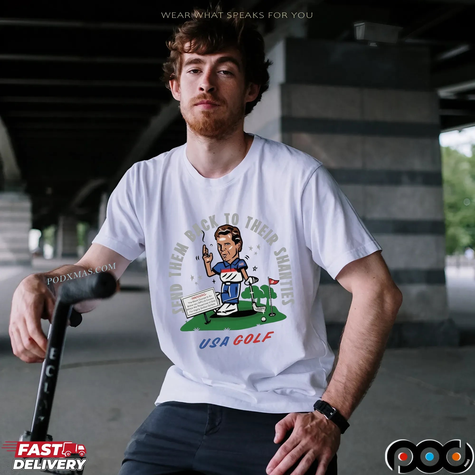 USA Golf Send Them Back To Their Shanties Graphic T Shirt