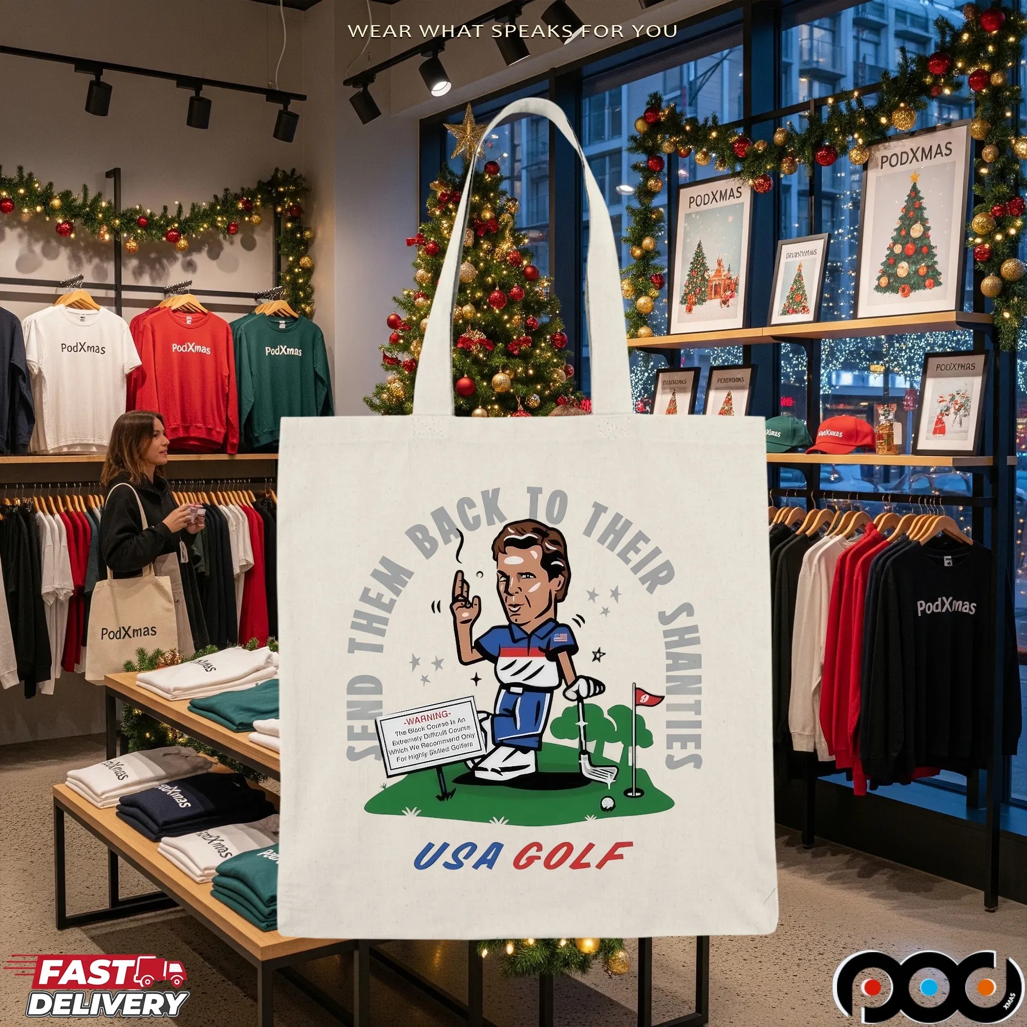 USA Golf Send Them Back To Their Shanties Graphic T Shirt