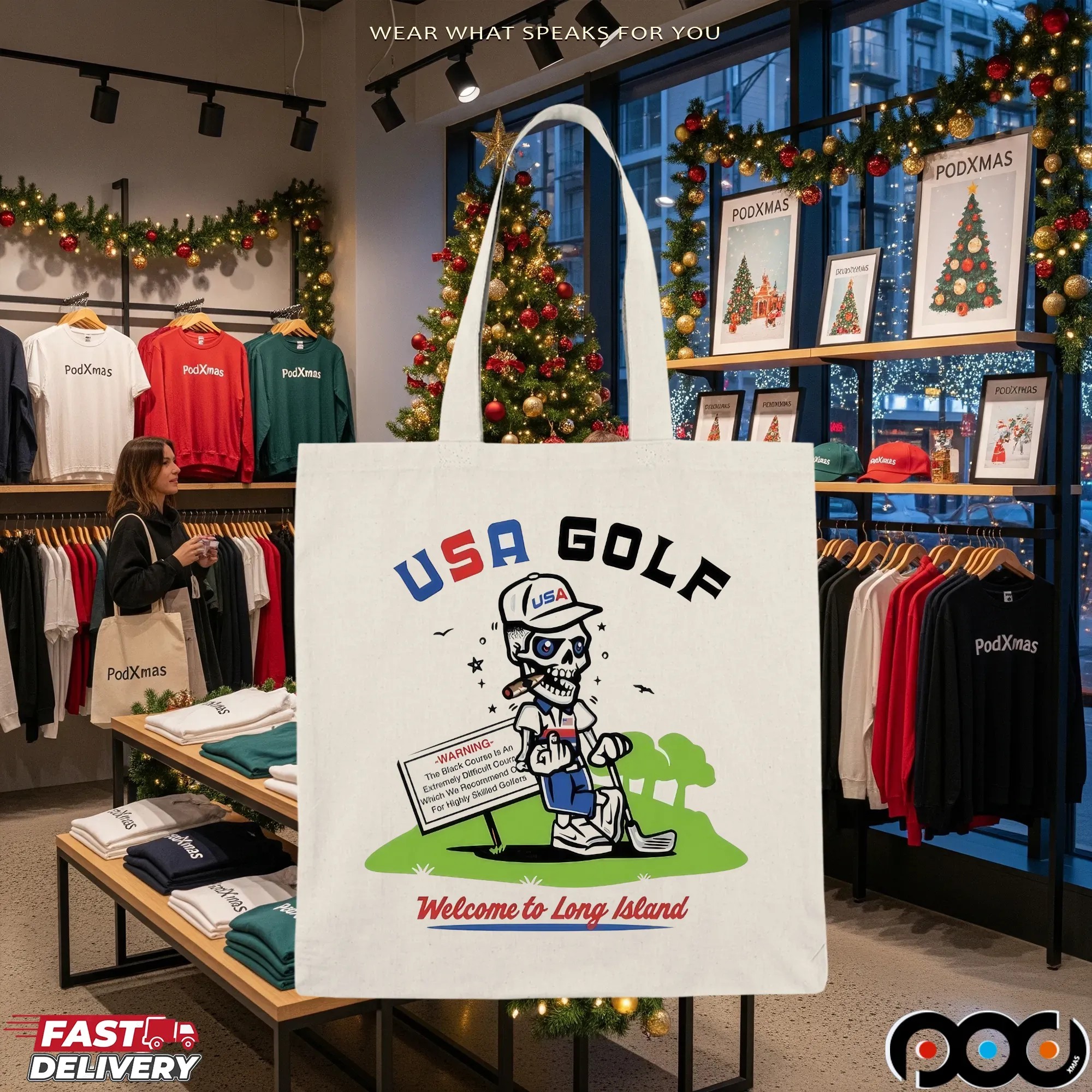 USA Golf Skeleton Welcome To Long Island Shooter McGavin T Shirt