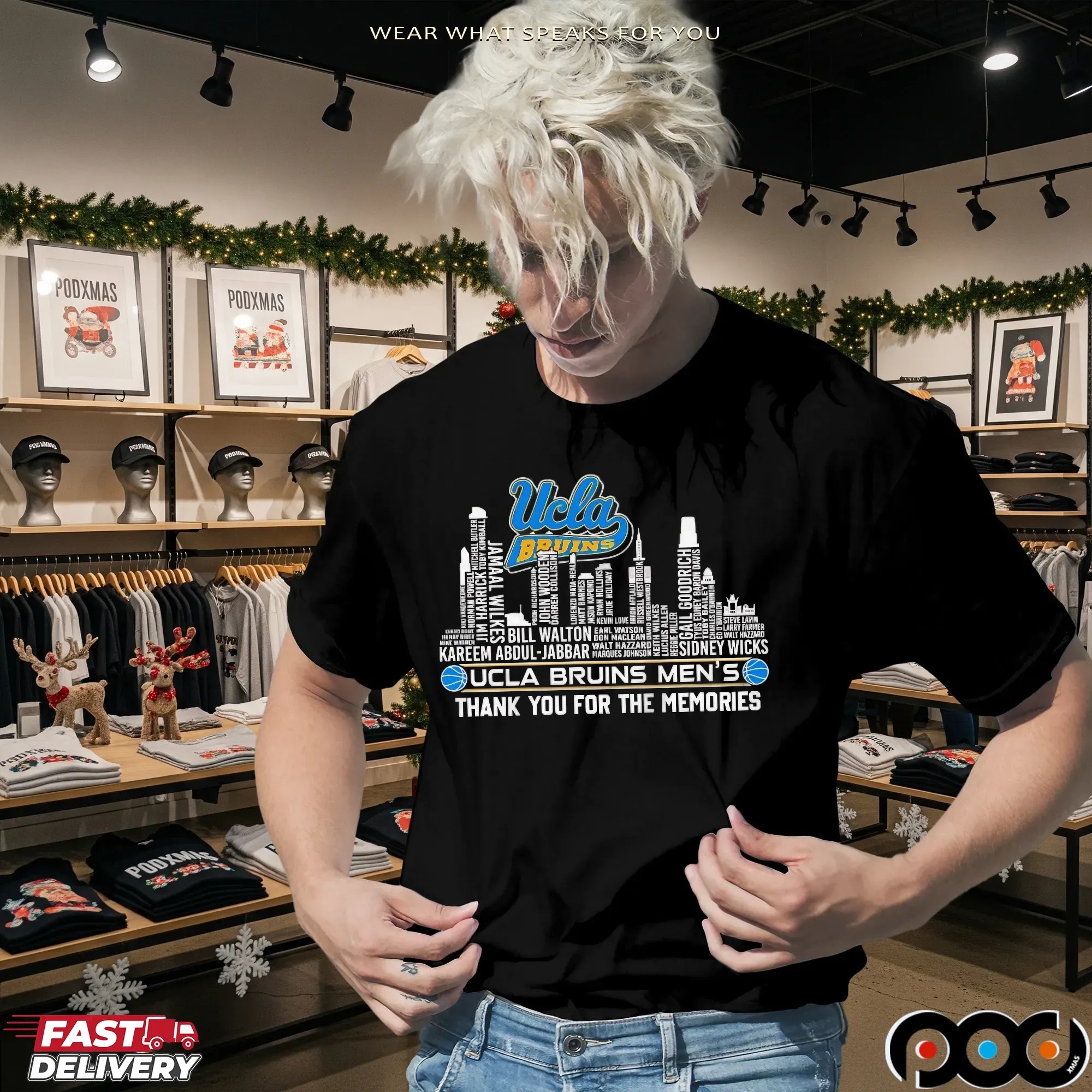 Ucla Bruins Men's Basketball Thank You For The Memories City Skyline T Shirt