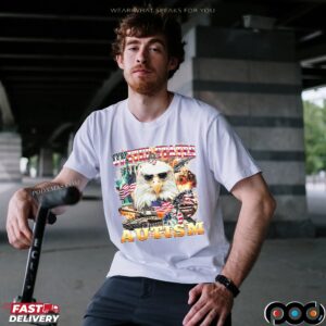 United States Of Autism Eagle USA T Shirt