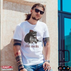 Vampire Raccoon This Sucks Halloween T Shirt