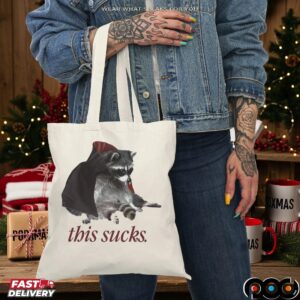 Vampire Raccoon This Sucks Halloween T Shirt