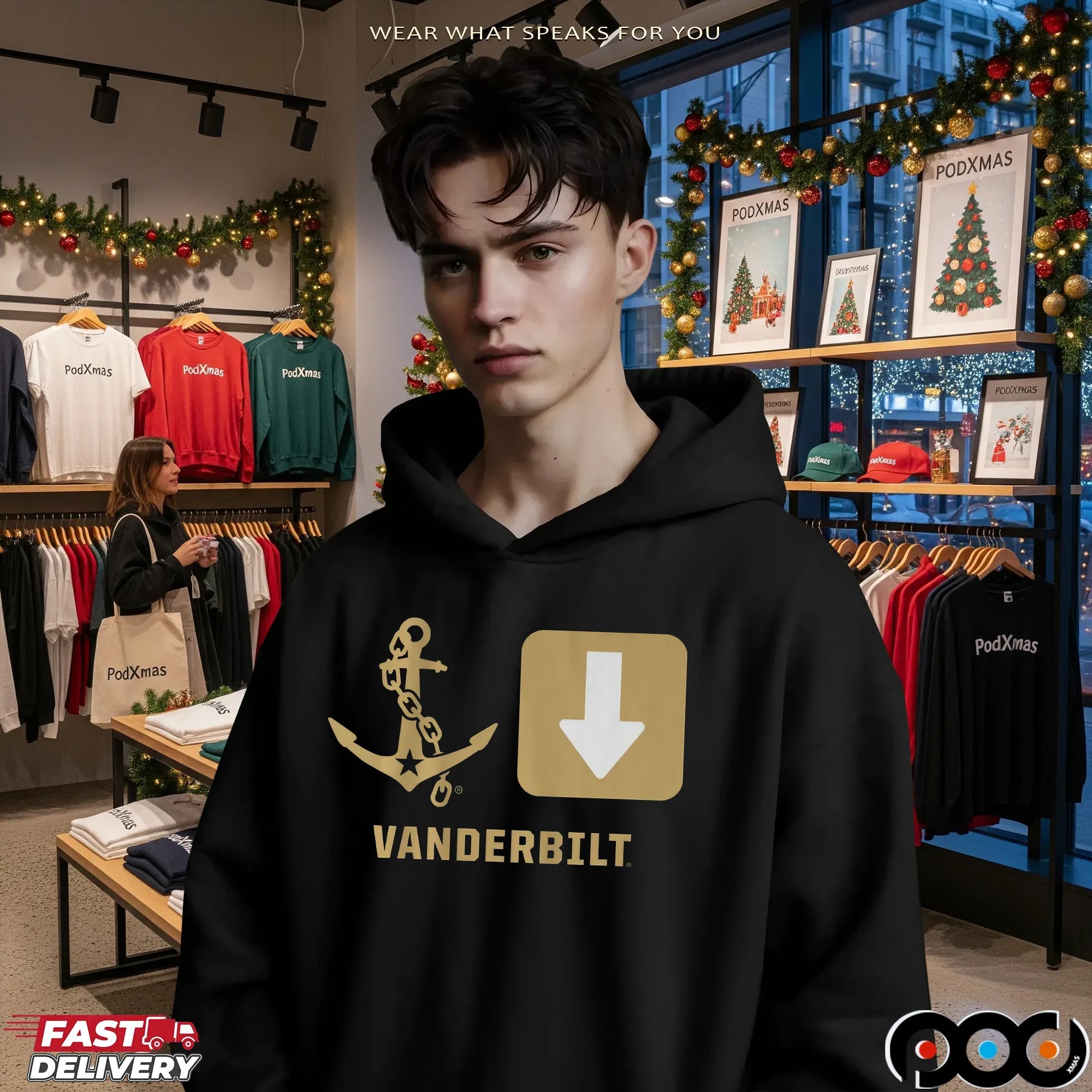 Vanderbilt Commodores Anchor Down T Shirt