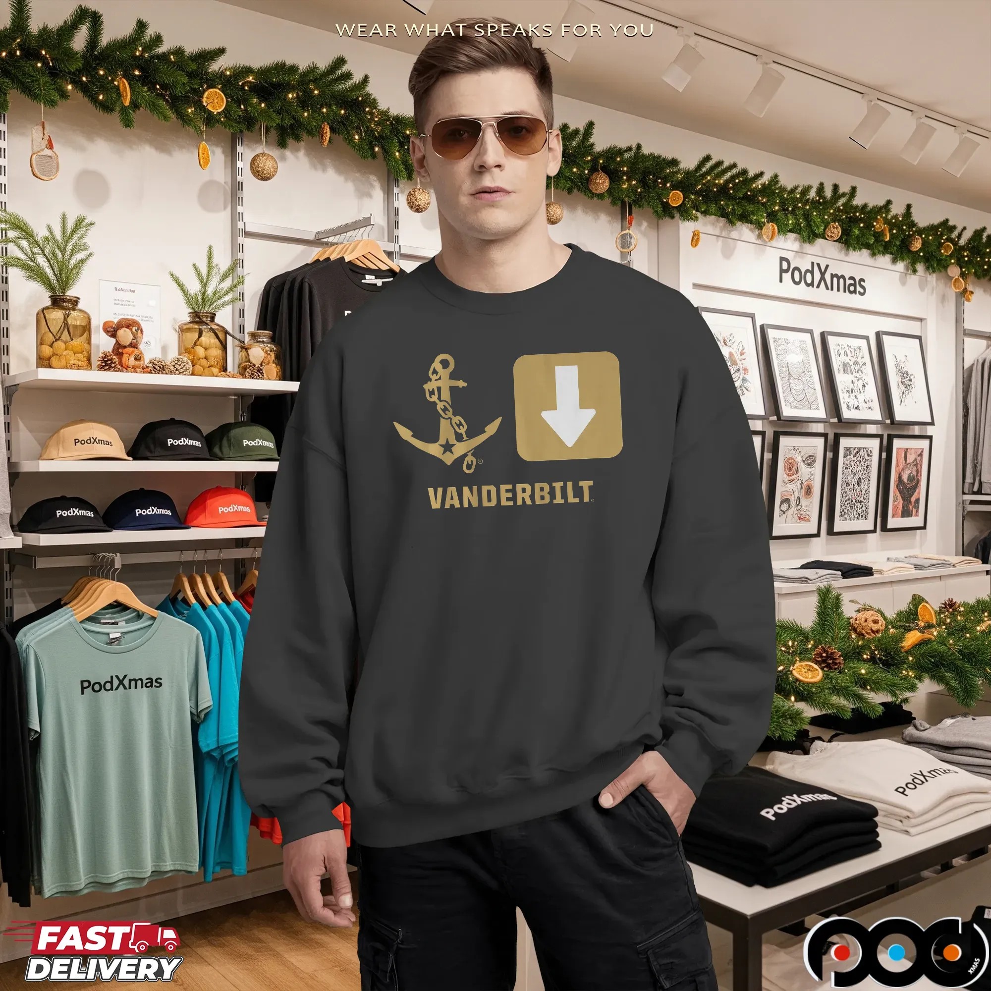 Vanderbilt Commodores Anchor Down T Shirt