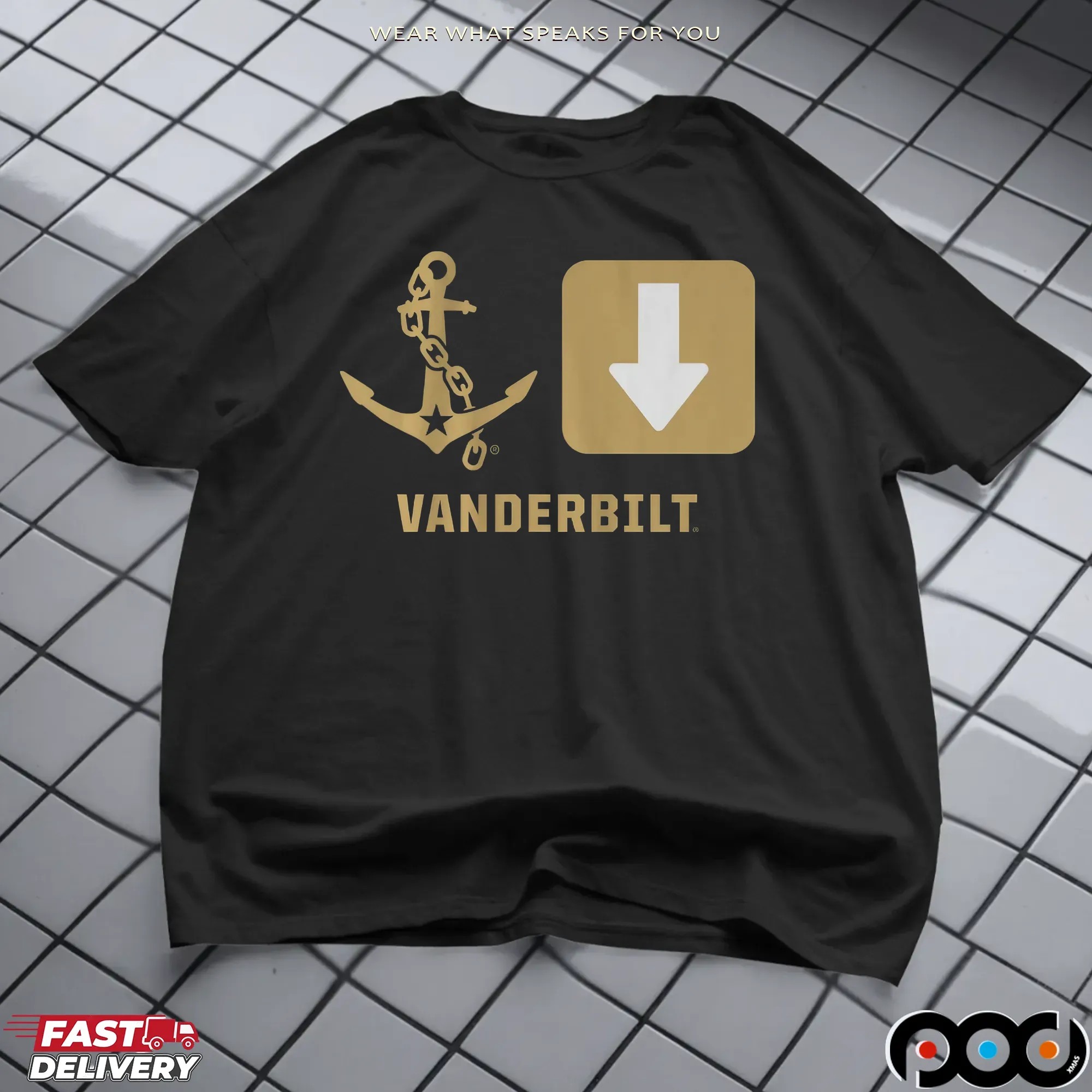 Vanderbilt Commodores Anchor Down T Shirt