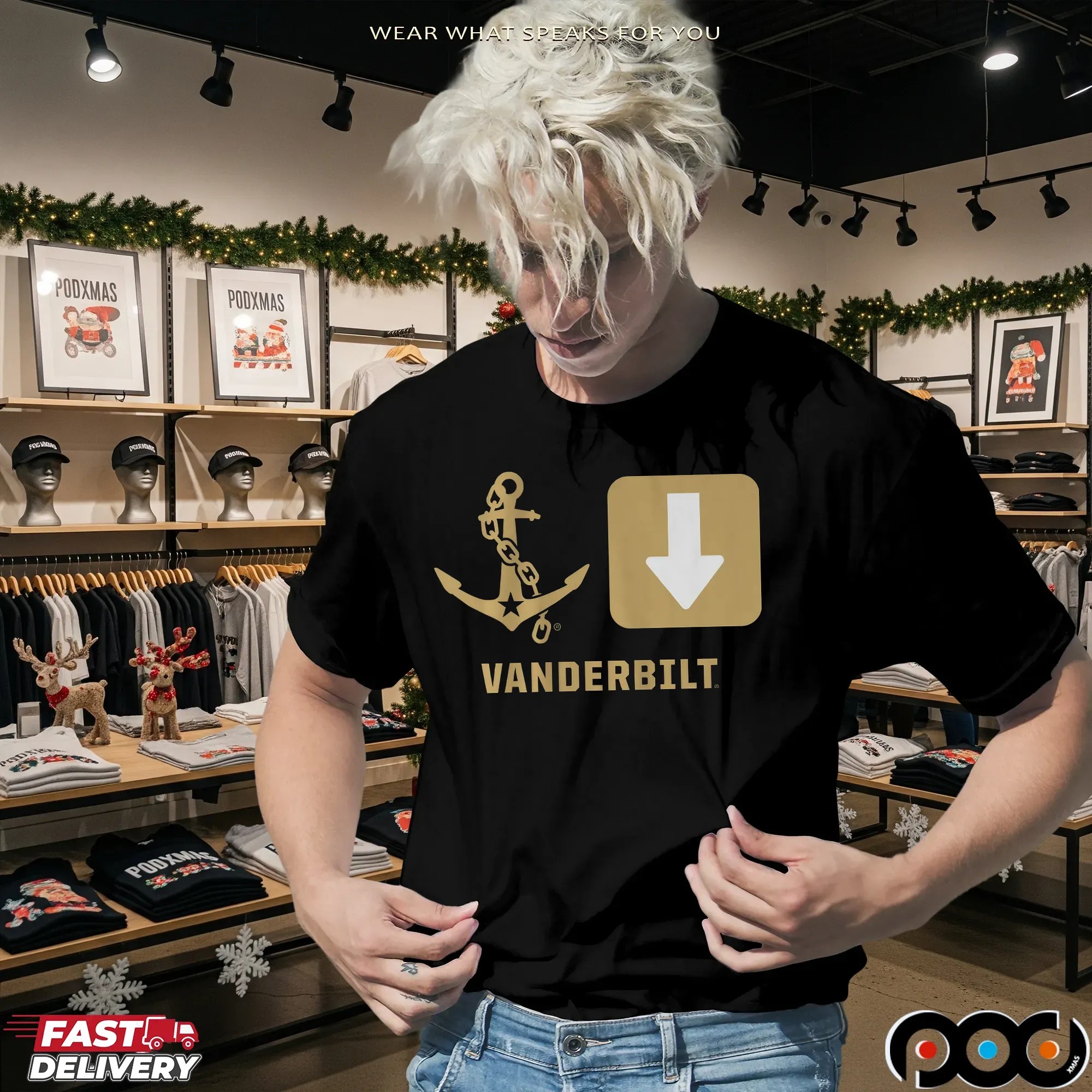 Vanderbilt Commodores Anchor Down T Shirt