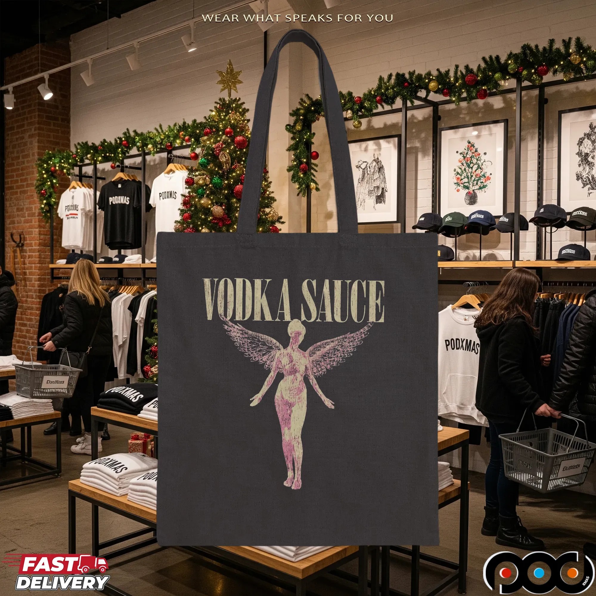 Vodka Sauce Angel Gothic T Shirt