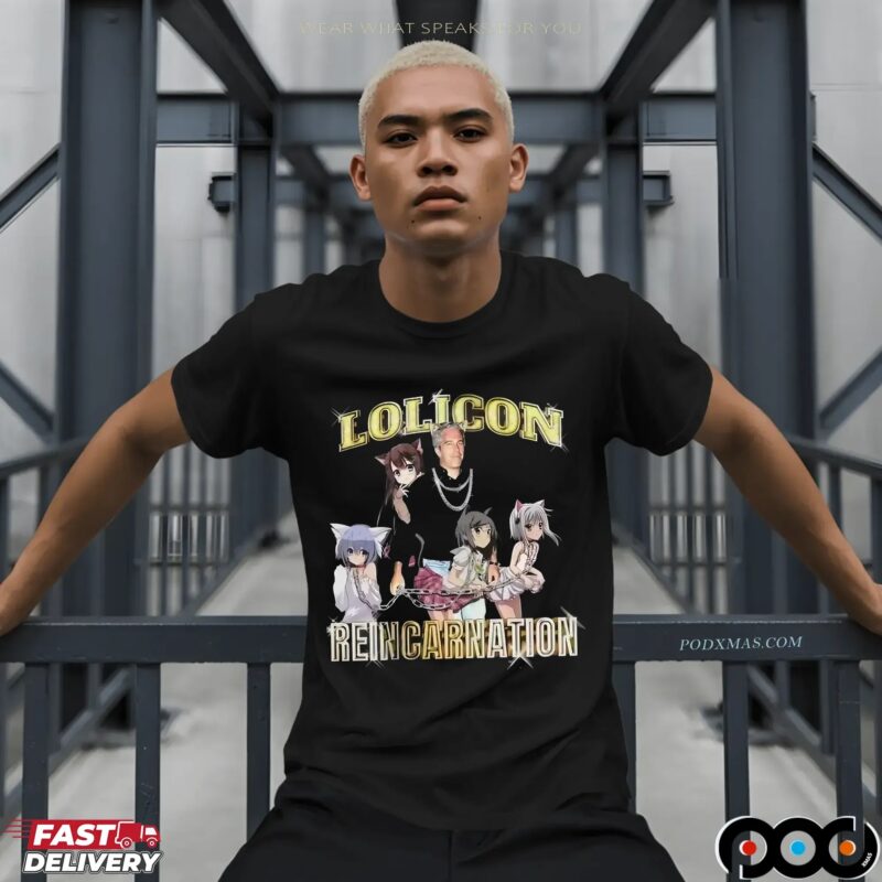 Epstein Isekai Lolicon Reincarnation Retro Bootleg Rap T Shirt