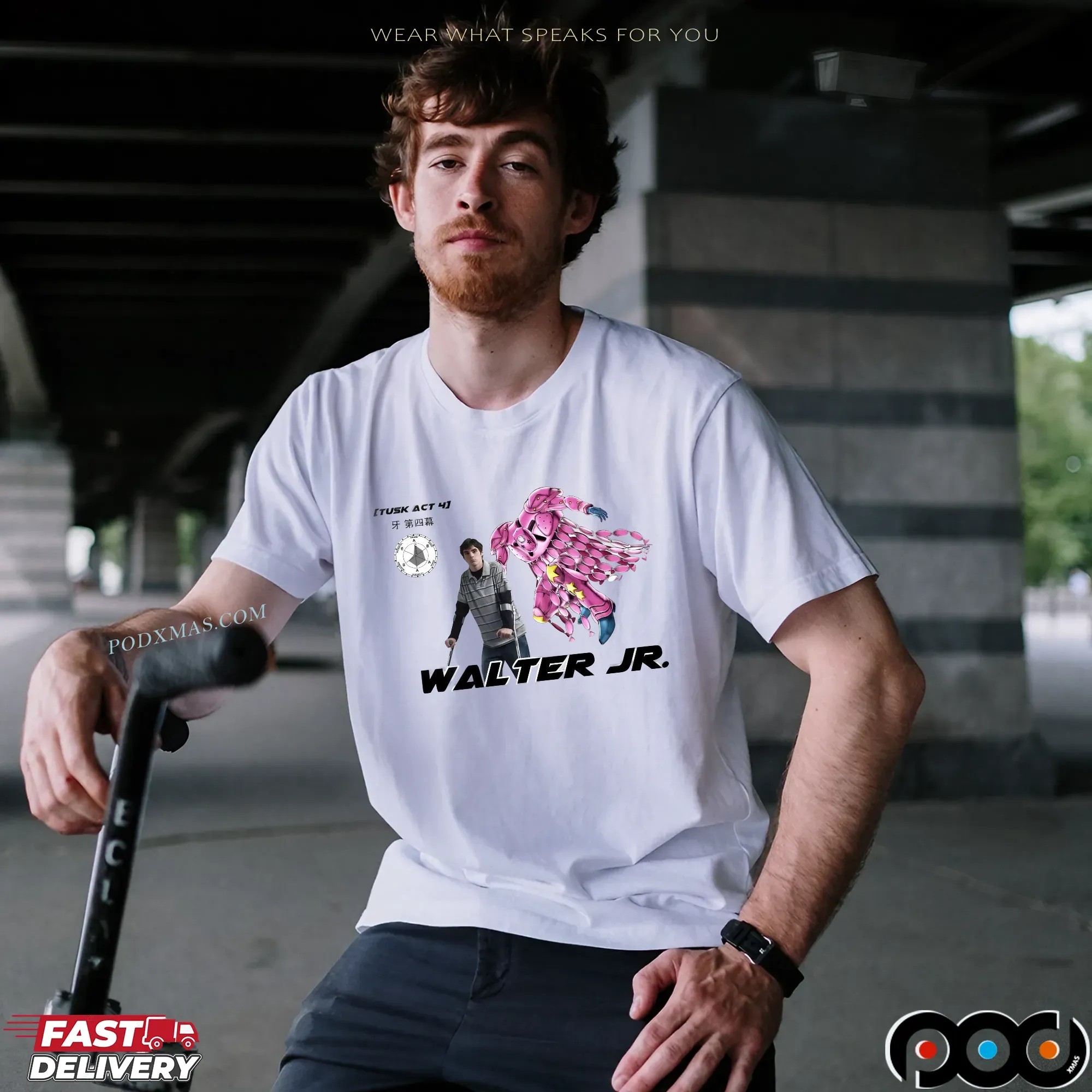 Walter Jr. X Johnny Joestar Jojo's Bizarre Adventure Tusk Act 4 T Shirt