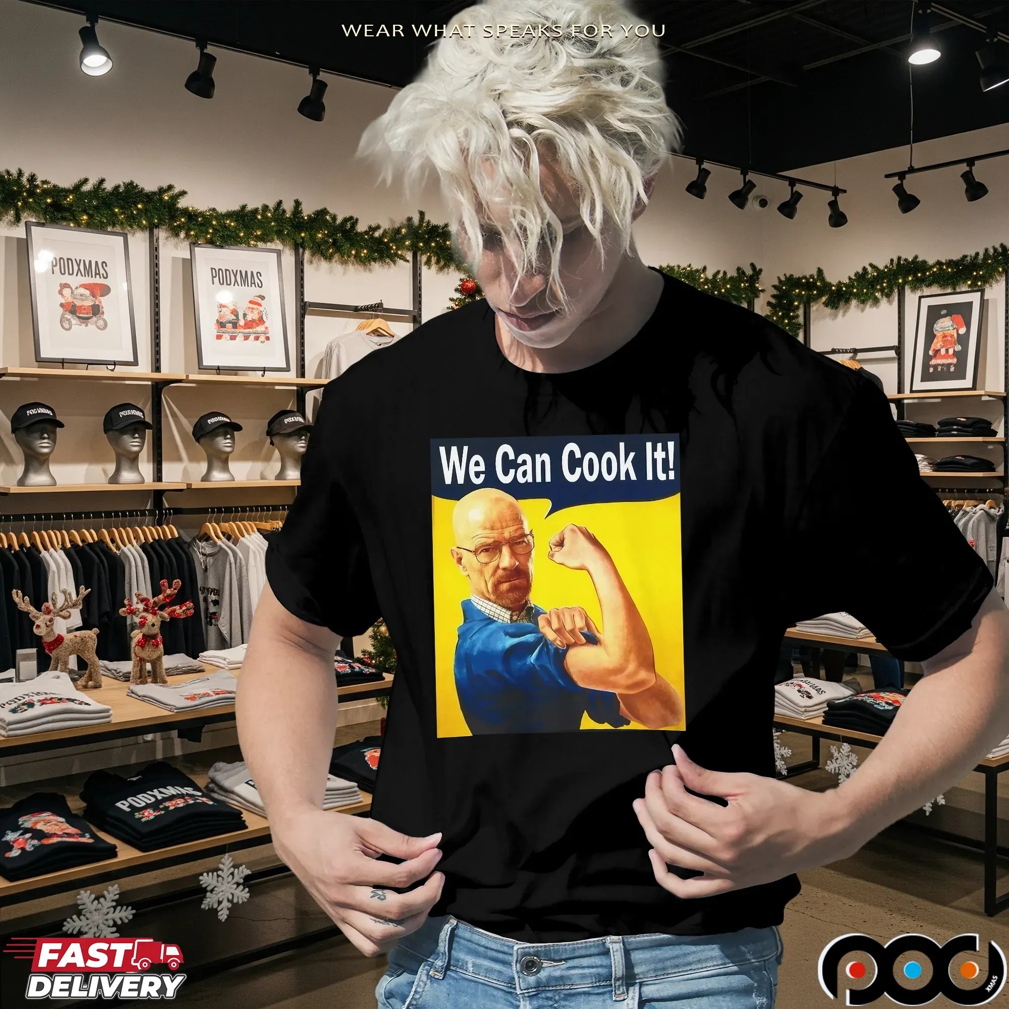 Walter White We Can Cook It Rosie The Riveter Parody T Shirt