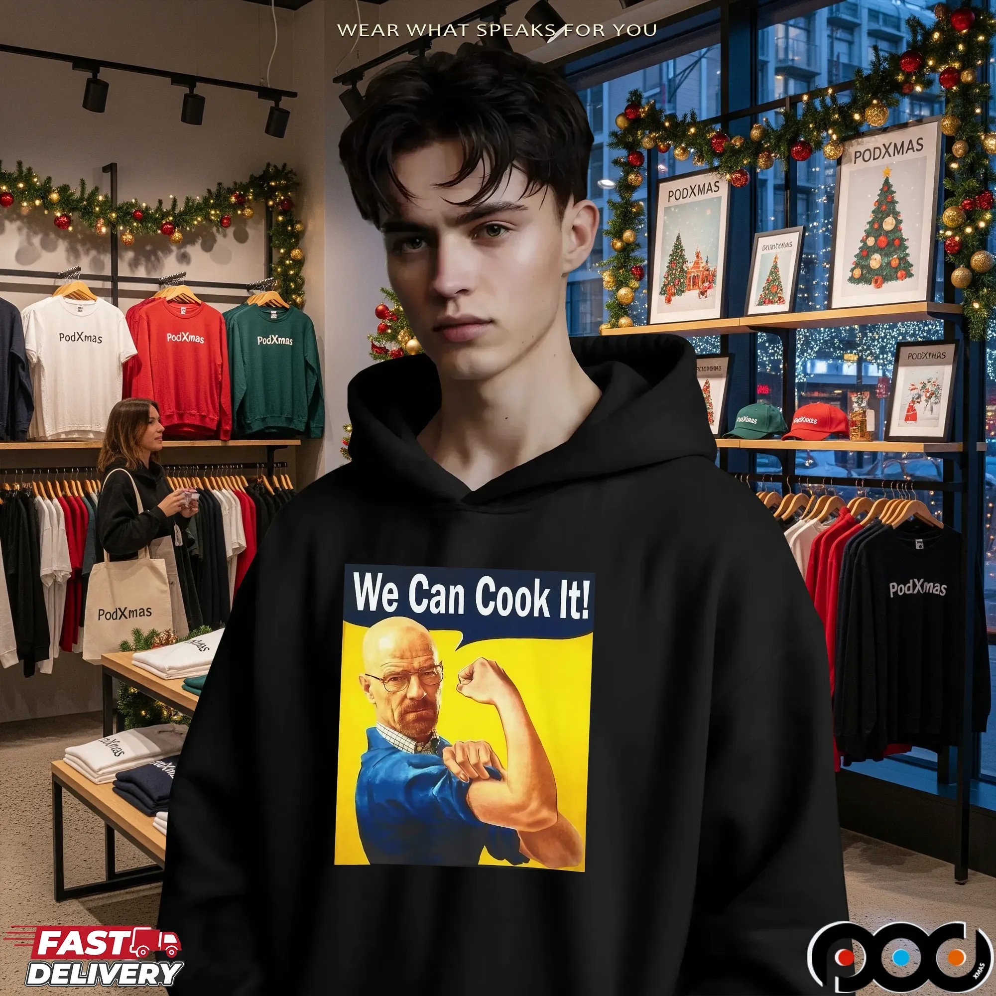 Walter White We Can Cook It Rosie The Riveter Parody T Shirt