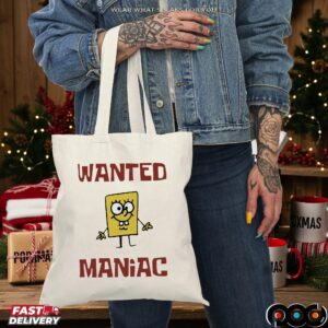 Wanted Maniac Cartoon Sponge Cartoon Parody T Shirt