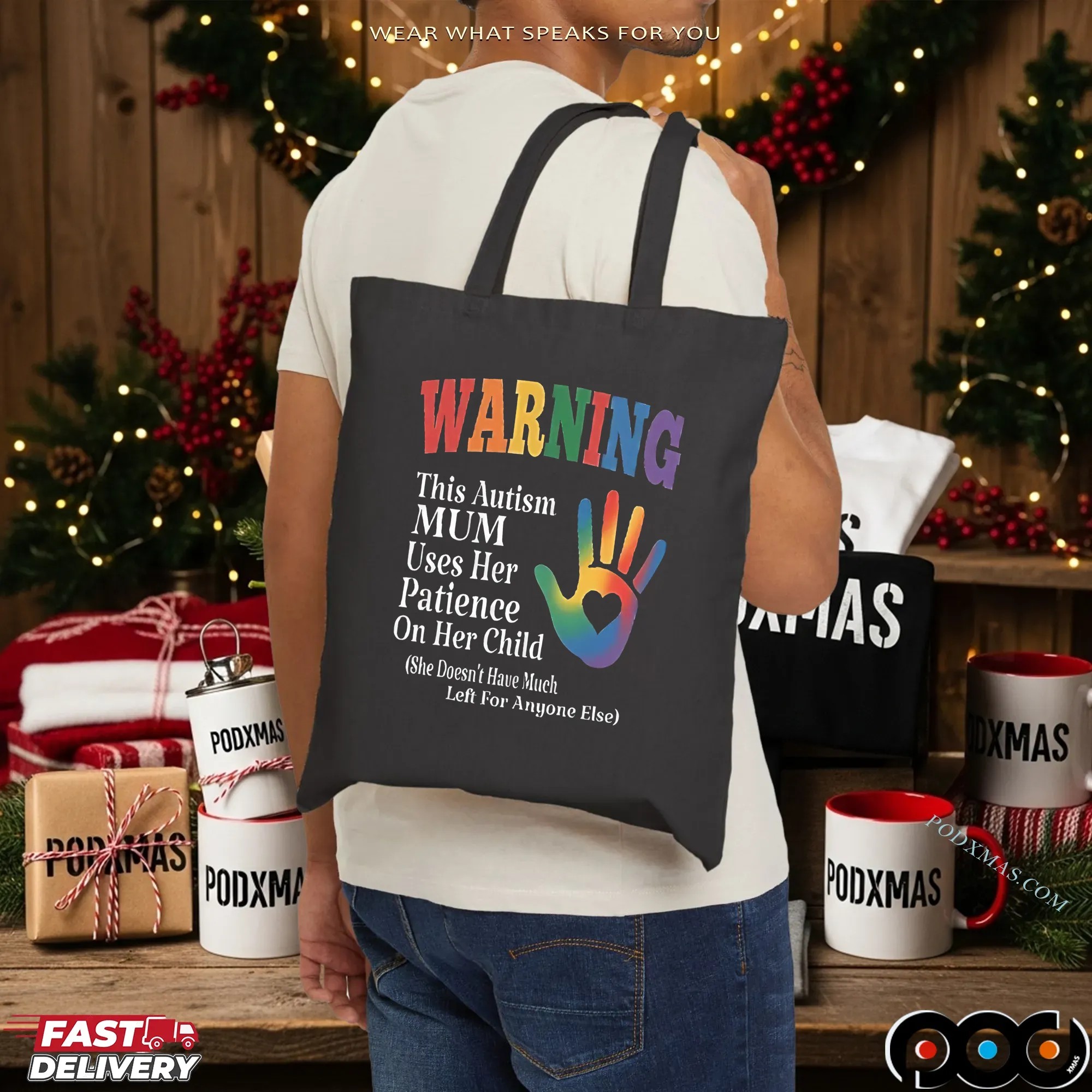 Warning This Autism Mum Uses Her Patience On Her Child She Doesn't Have Much Left For Anyone Else T Shirt