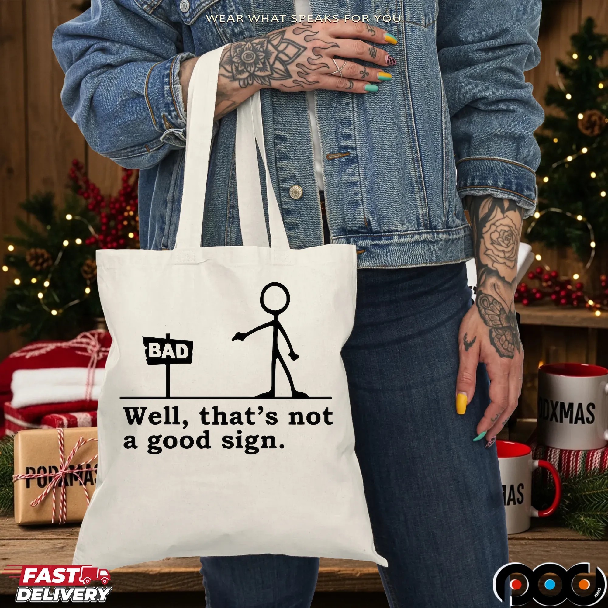 Well That's Not A Good Sign Bad Cartoon Stick Figure T Shirt