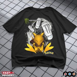White Monster Energy Pokémon Sleeping Abra T Shirt