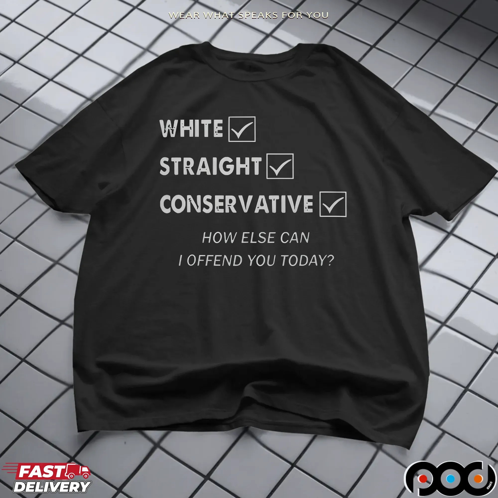 White Straight Conservative How Else Can I Offend You Today Statement T Shirt