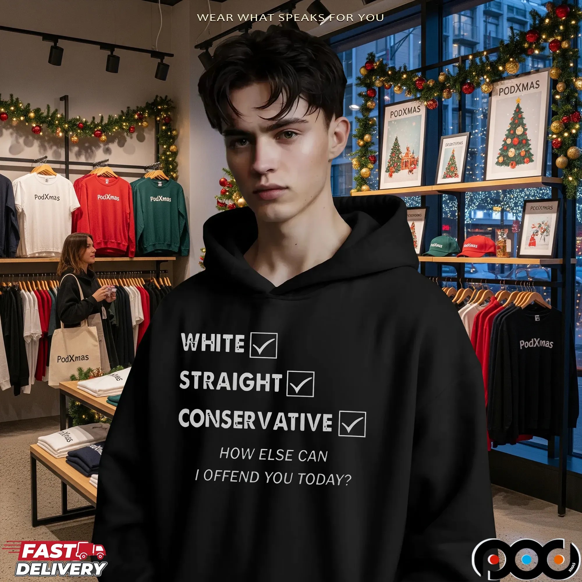 White Straight Conservative How Else Can I Offend You Today Statement T Shirt