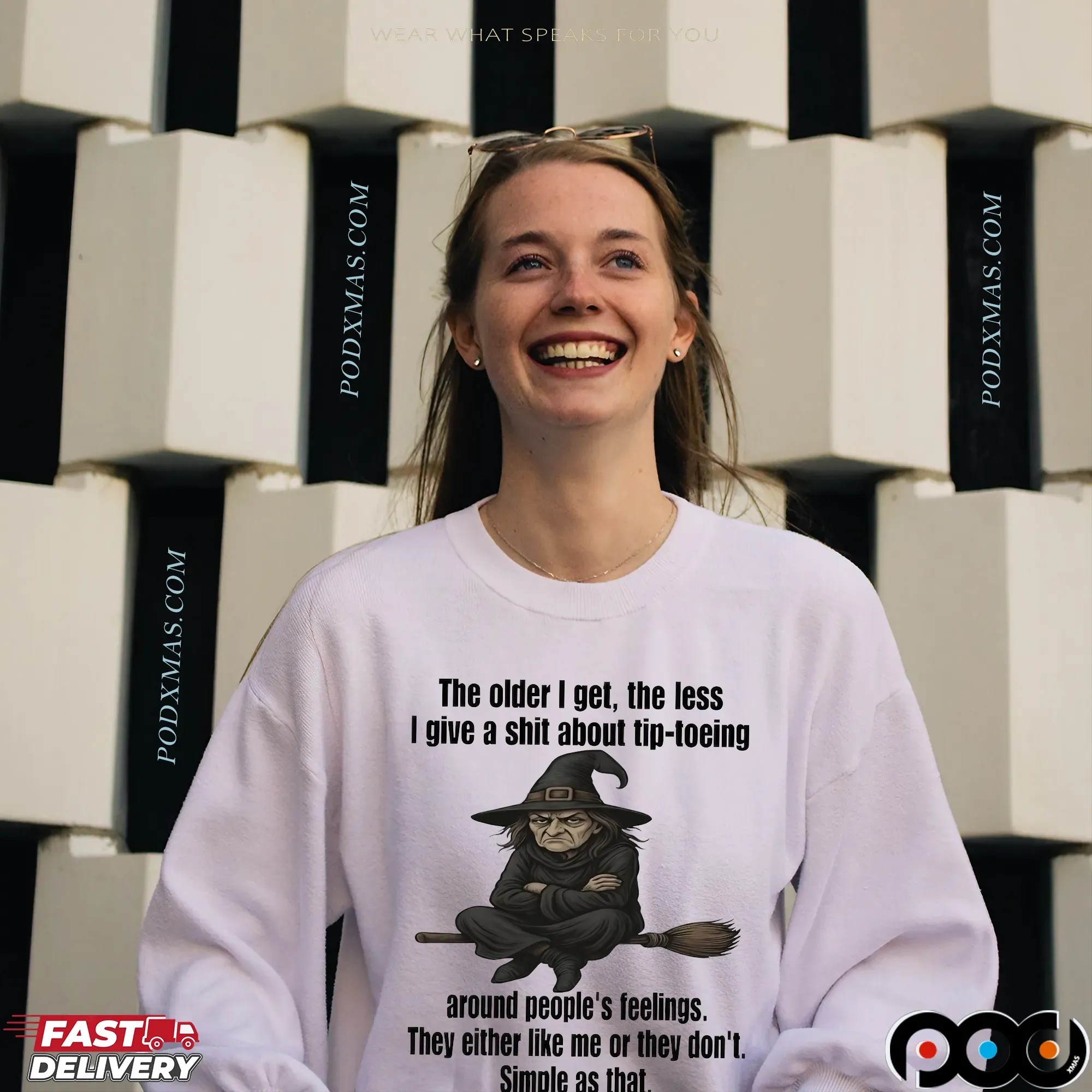 Wizard The Older I Get The Less I Give A Shit About Tip Toeing Around People's Feelings T Shirt