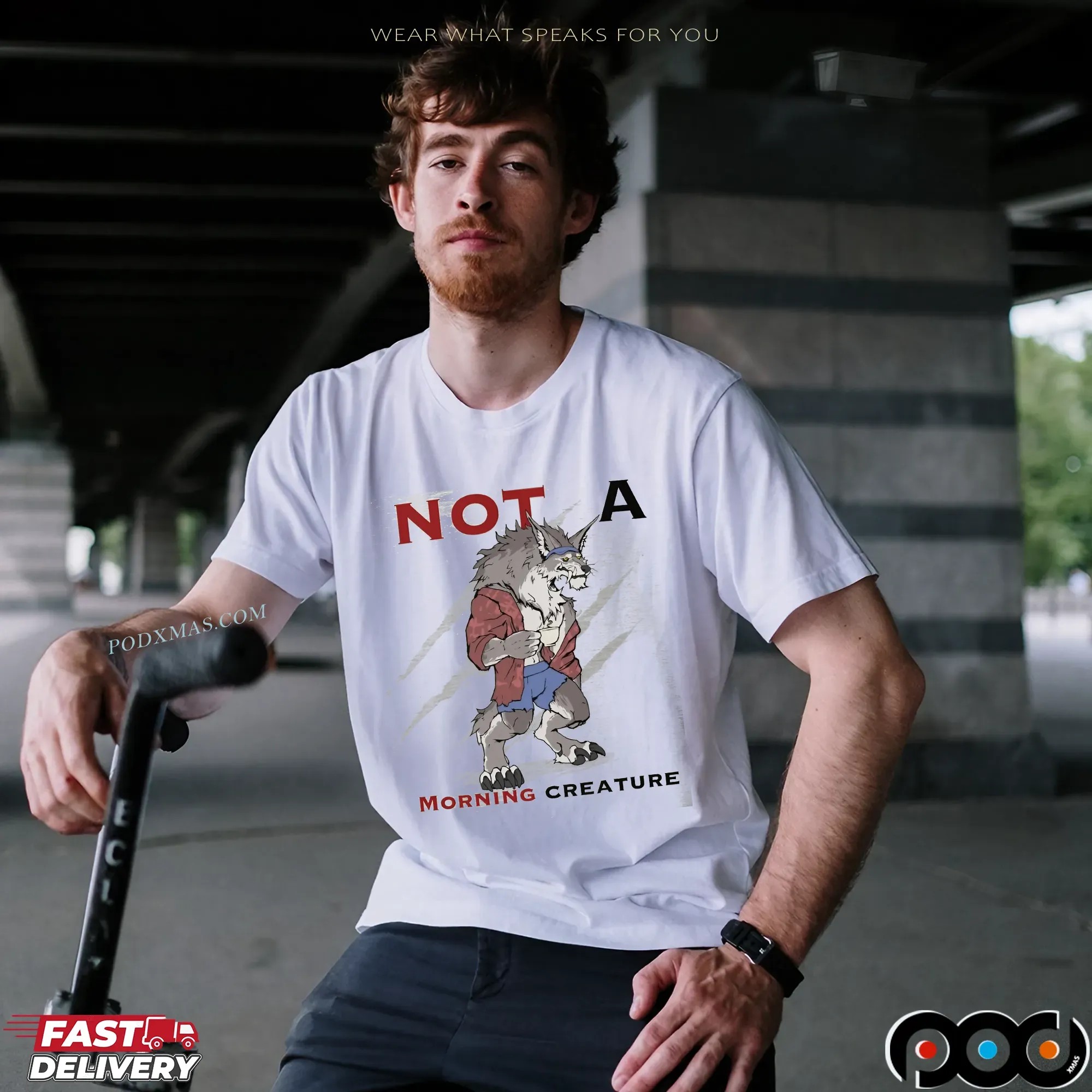 Wolf Not A Morning Creature T Shirt