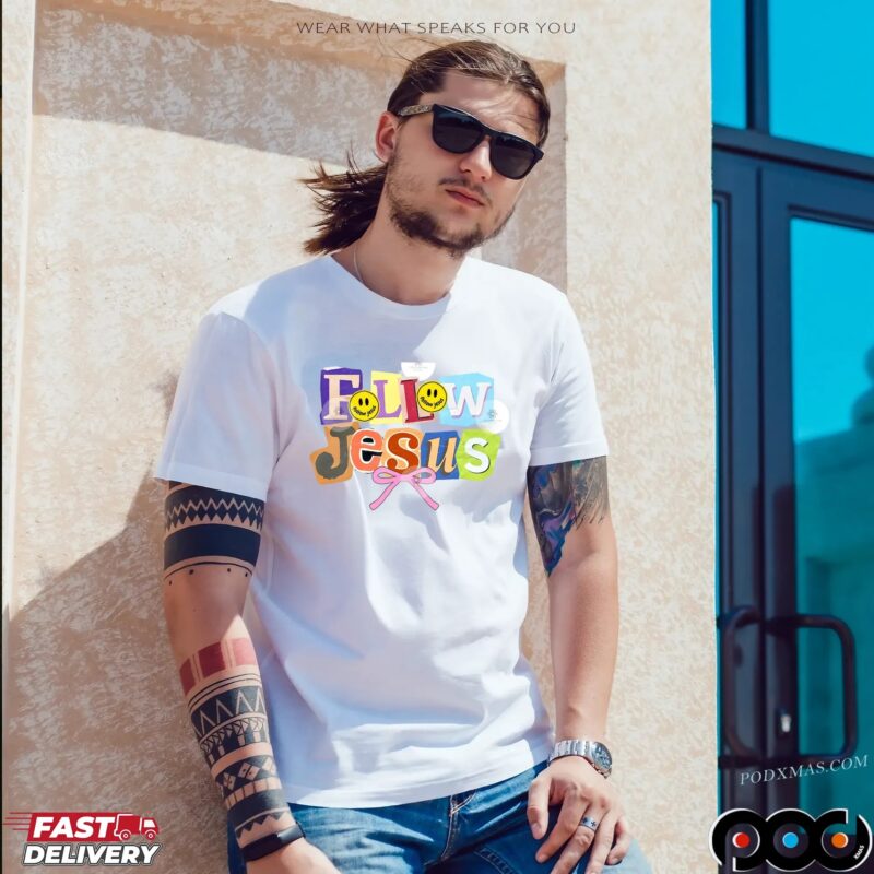 Follow Jesus Collage Y2k Bundle, Coquette Jesus, Christian ,Preppy God Is Good Shirt