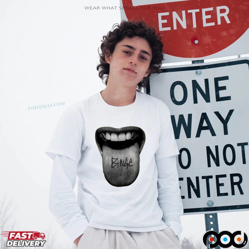 MGK Wearing Binge Tongue T Shirt