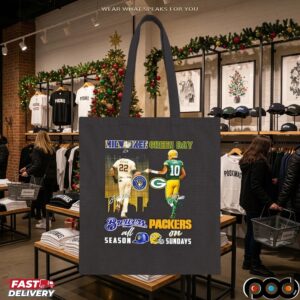 Yelich Milwaukee Brewers All Season Love Green Bay Packers On Sundays City Skyline T Shirt