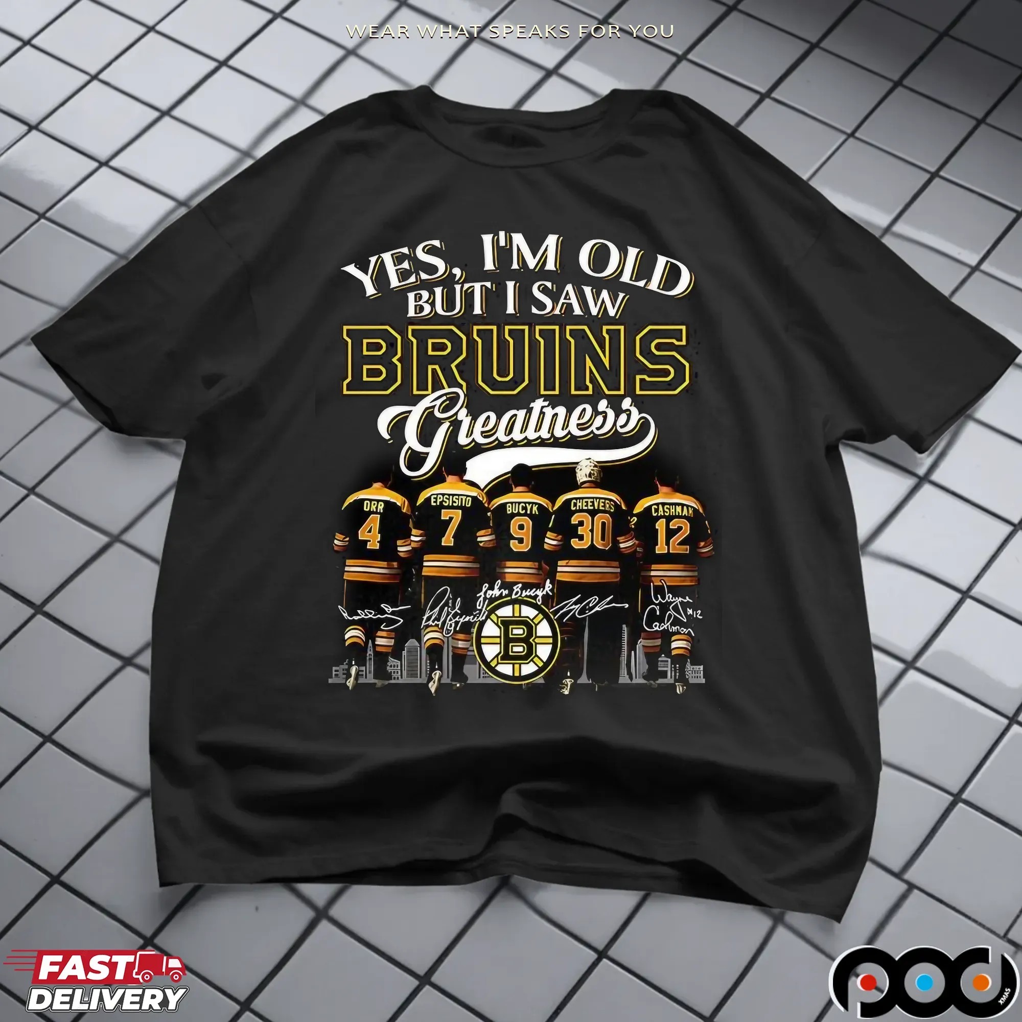 Yes I'm Old But I Saw Boston Bruins Greatness Legends Signature T Shirt