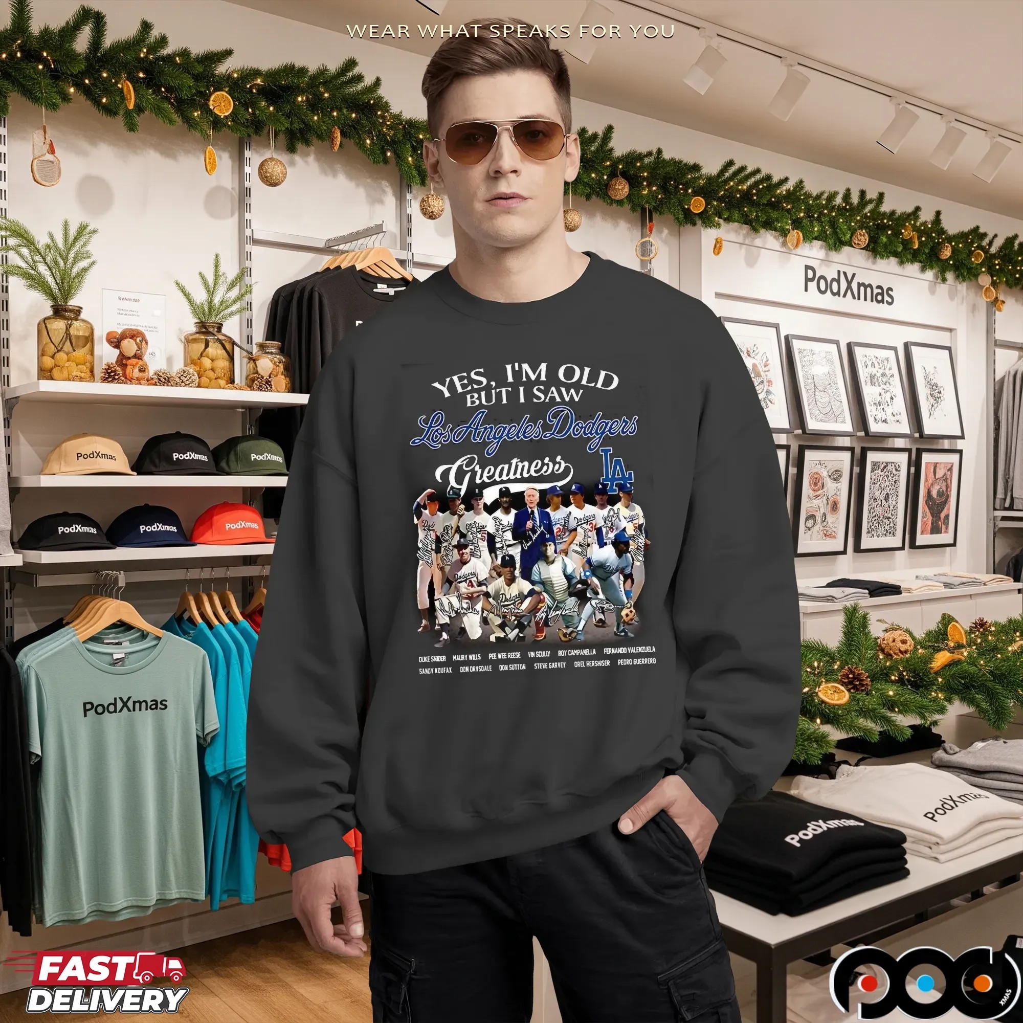 Yes I’m Old But I Saw Los Angeles Dodgers Greatness Legends Signature Baseball T Shirt