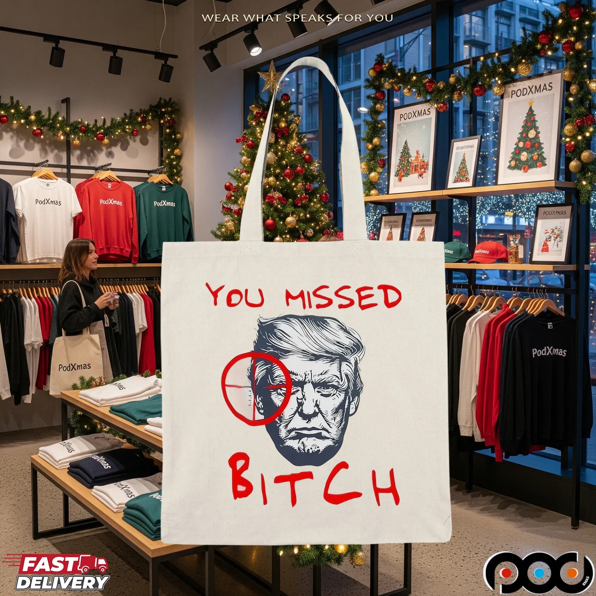 You Missed Bitch Trump Shot Anti Trump T Shirt