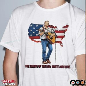 Zach Bryan The Fading Of The Red White And Blue American Flag T Shirt