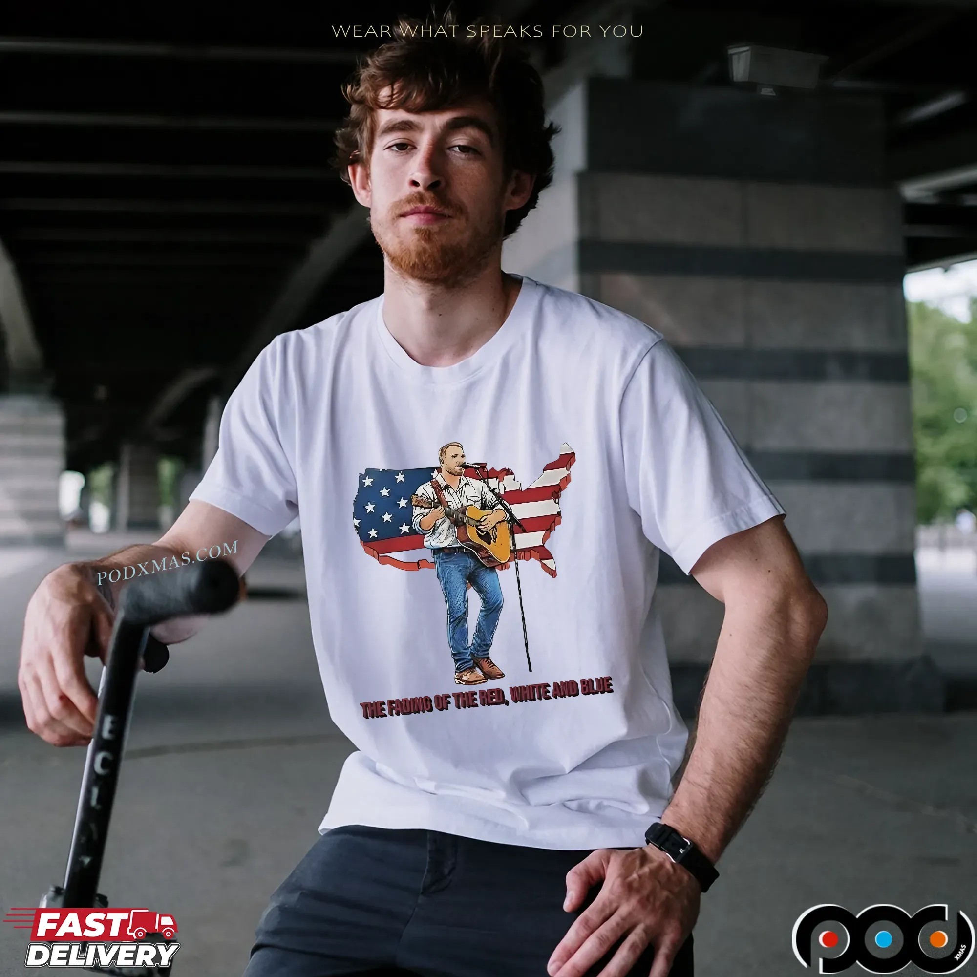 Zach Bryan The Fading Of The Red White And Blue American Flag T Shirt