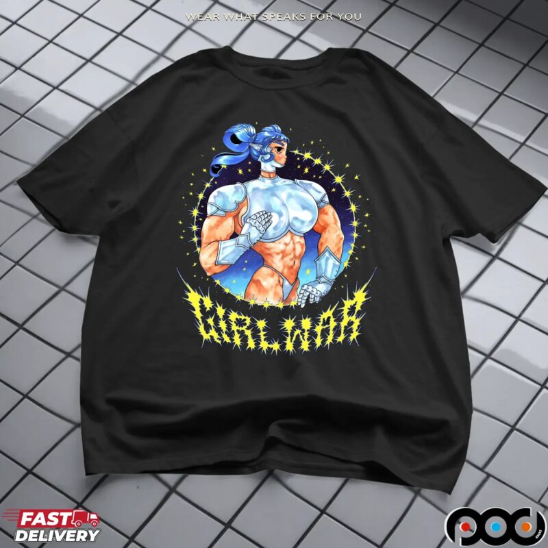 Armored Beef Muscle Girl War Anime T Shirt