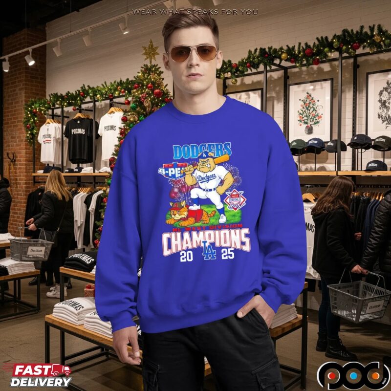 Los Angeles Dodgers vs Arizona Diamondbacks Mascots Rivalry 2025 NL West Division Champions T Shirt