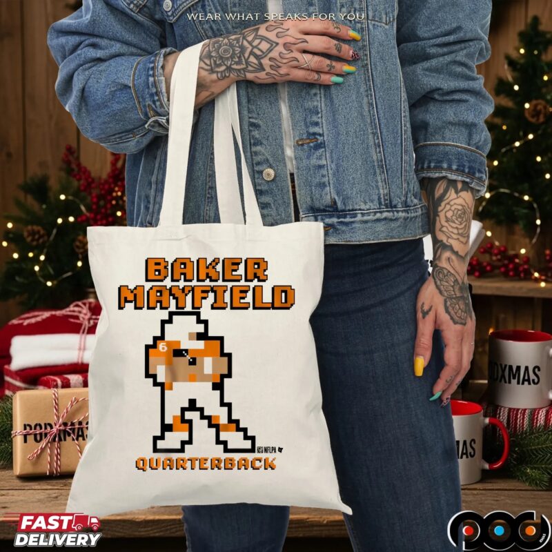 Baker Mayfield Quarterback Retro Baller Pixel T Shirt