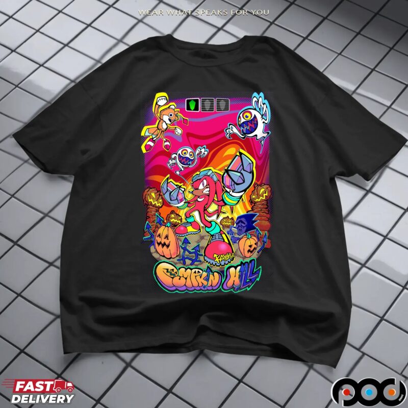 Knuckles Pumpkin Hill Halloween Sonic Adventure Pop T Shirt