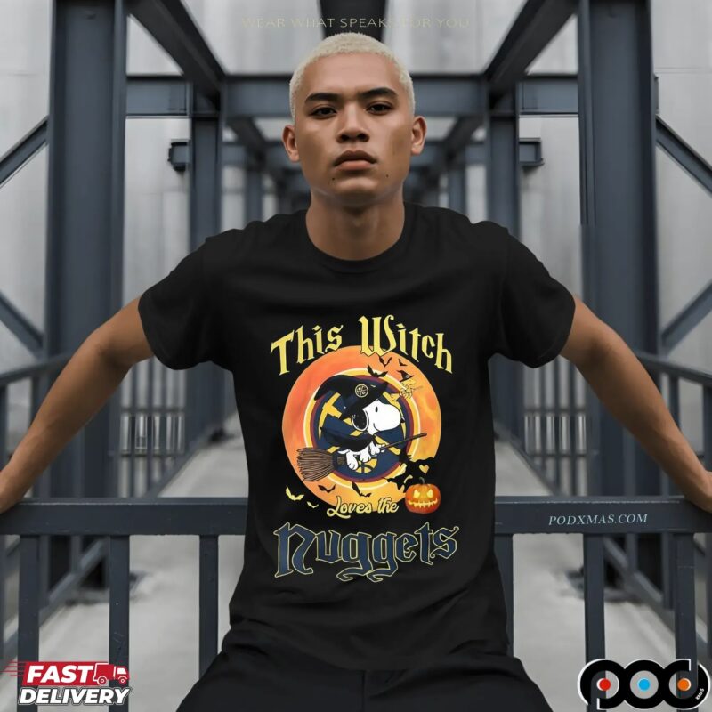Snoopy This Witch Loves The Denver Nuggets Halloween T Shirt
