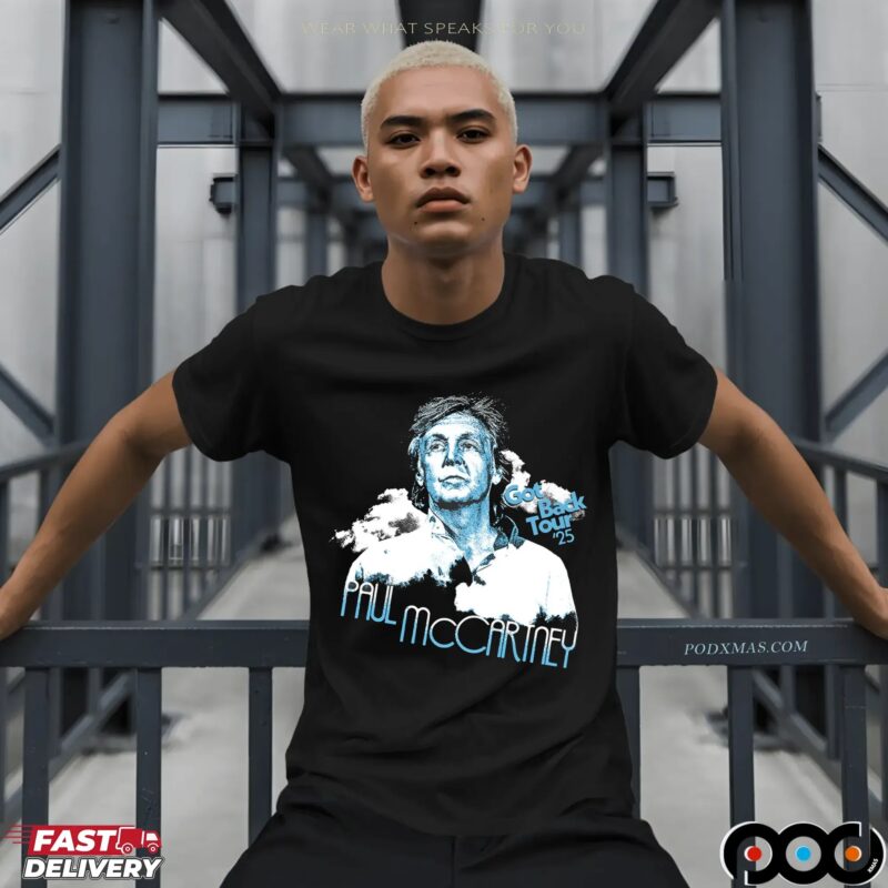 Paul McCartney Got Back 2025 Tour Graphic Portrait T Shirt