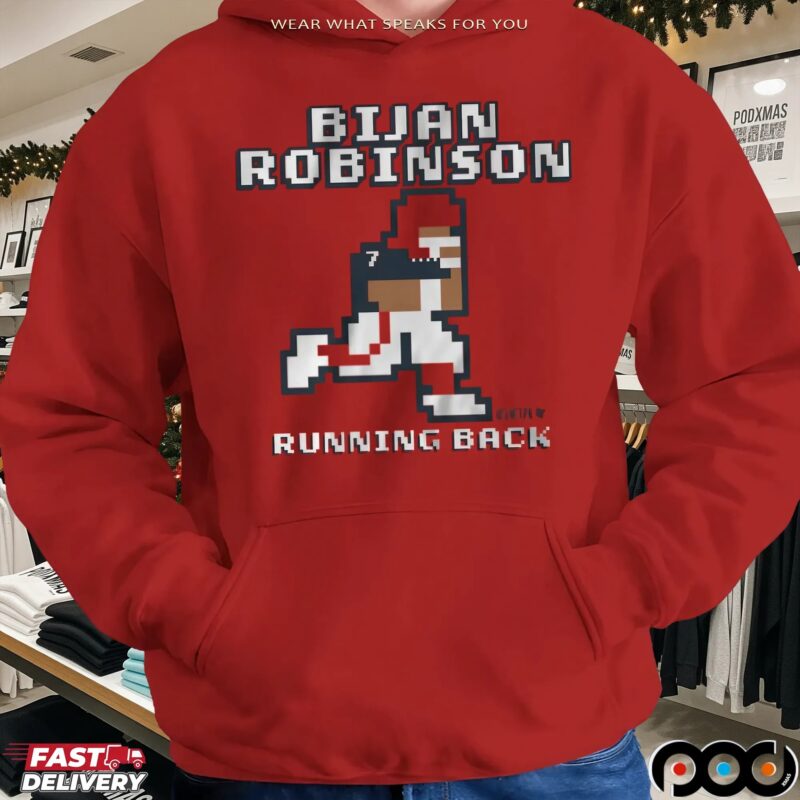 Bijan Robinson Running Back Pixel Game Baller T Shirt