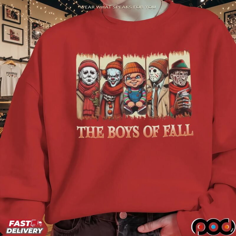 Boys Of Fall Horror Villains Halloween T Shirt